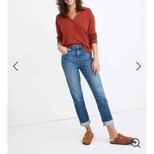 Madewell High-Rise Slim Boyjean in Moorland Wash 30p